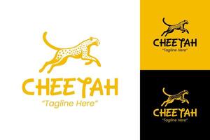 Yellow and Green Cheetah Logo for Speed and Power Branding Design vector