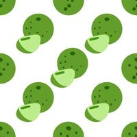 Seamless Lime Fruit Summer Pattern vector