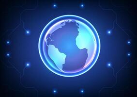 Cryber security technology background. Network cloud concept. Design for digital online data system wireless wifi map world. vector