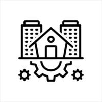 Black line icon management vector
