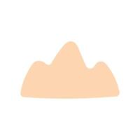 Minimal mountain shape in soft peach color vector