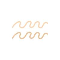 Wavy lines abstract water symbol in pastel tone vector