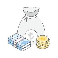 Have a look at this isometric money sack icon vector