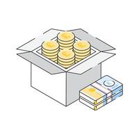 Trendy isometric style icon of pound box , easy to edit vector