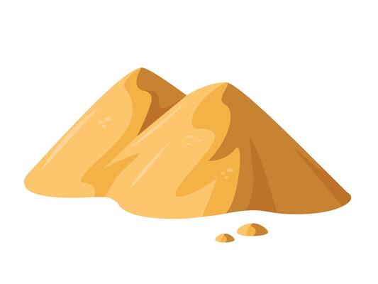 Sandy sand dunes, Piles of sand, decorative element