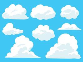 Cumulus clouds, summer cloud, summer element design vector