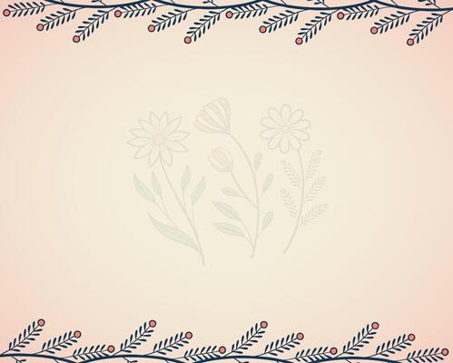 Elegant Floral Border with Pastel Background