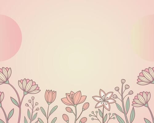 Delicate Floral Arrangement in Soft Pastel Colors and pink floral background