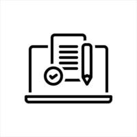 Black line icon request clarification vector