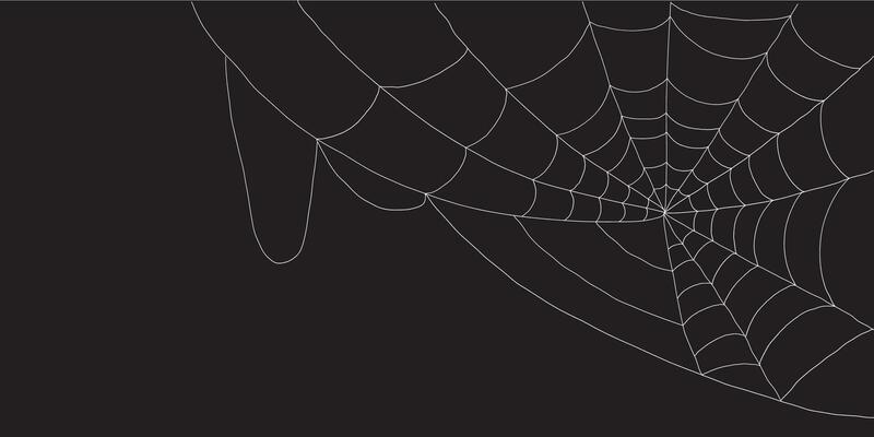 Scary Halloween cobweb graphics spooky spiderweb corners set for decoration