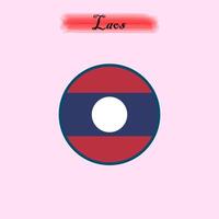 simple icon of the country flag of Laos vector