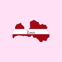 Letvia country map with flag colors vector