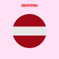 Simple icon of the Latvian state flag with a circle vector