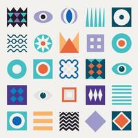 collection of different colored and symbols vector