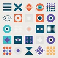 a collection of different colored and symbol vector