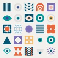 a collection of different shapes and symbols vector
