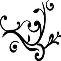 Elegant Floral Scroll Design - Decorative Flourish Element vector