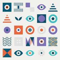 a collection of different shapes and symbol vector