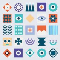 a collection of shapes and symbol vector