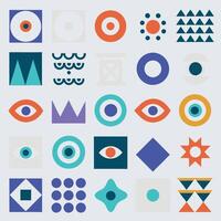 different shapes and symbols vector