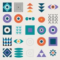 the collection of different shapes and symbols vector