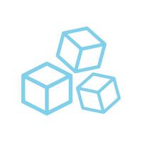 ice cube icon sugar logo design concept line style vector