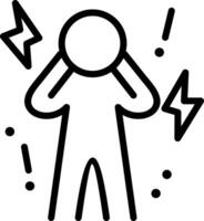 Stressful situations icon a guide to coping mechanisms and strategies for well-being, overcoming challenging situations improving mental health and emotional resilience. vector