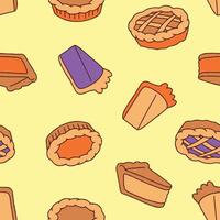 Pie Seamless Pattern Background for Surface Print Fabric Fashion Wrapping vector