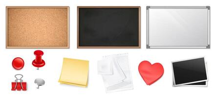 Vision Board Realistic Original set vector
