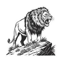 Silhouette of a lion design vector