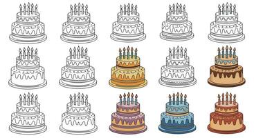 Delicious and Colorful Tiered Birthday Cake Images and How to Celebrate with it vector