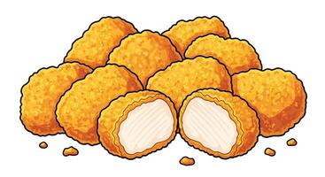 Crispy Golden Chicken Nuggets Delicious Bites of Comfort Food Perfect for Snacking vector