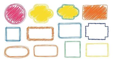 Collection of Various Shapes and Designs Drawn in a Fun and Sketchy Style vector