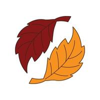 Autumn leaves icon isolated on white background vector