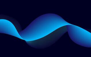 Dynamic Neon Blue Line Art with Smooth Flowing Shape vector