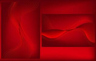 Abstract Red Waves A Modern Design for Presentations and Banners vector