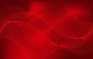 Dynamic Red Flowing Lines Futuristic Abstract Background vector