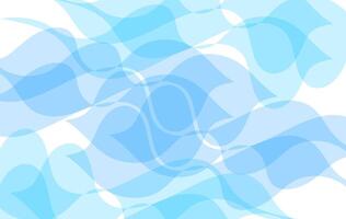 Soft Blue Leaf Style Overlapping Wave Design vector