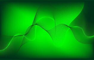 Minimal Green Background with Curved Lines Modern Design vector