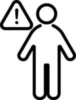 Health risk warning with figure vector