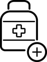 Add new medication bottle icon vector