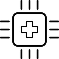 Artificial intelligence in healthcare icon vector