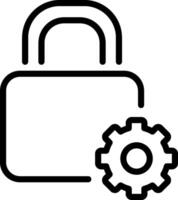 Secure settings for account icon vector