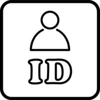 Digital ID card icon for apps and websites vector