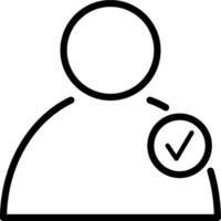 Verified user profile line icon vector