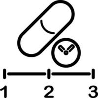 Medication history tracking timeline icon vector