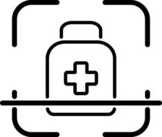 Scan pill image for identification icon vector