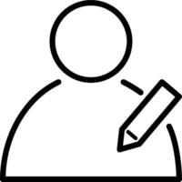 Edit user profile icon vector