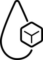 Blood drop with glucose cube symbol vector