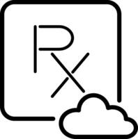 E-prescription document cloud storage icon vector